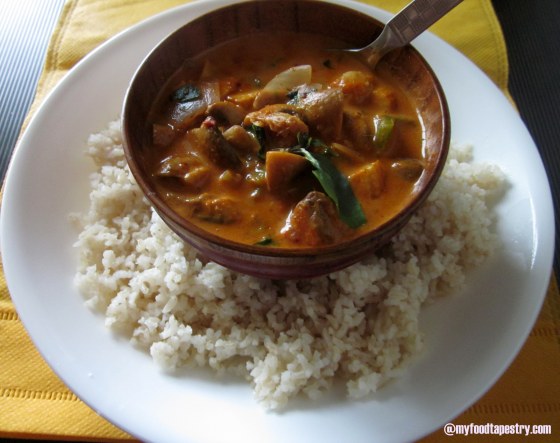 Thai red curry with brown rice